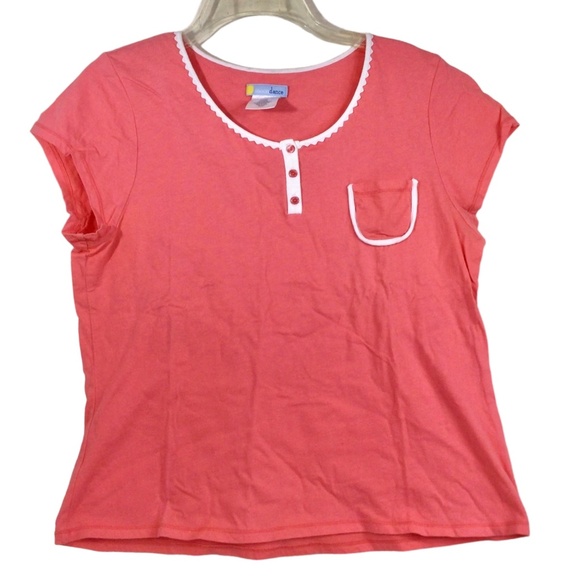 Moon Dance Womens Short Sleeve Pink Top M - Picture 1 of 3
